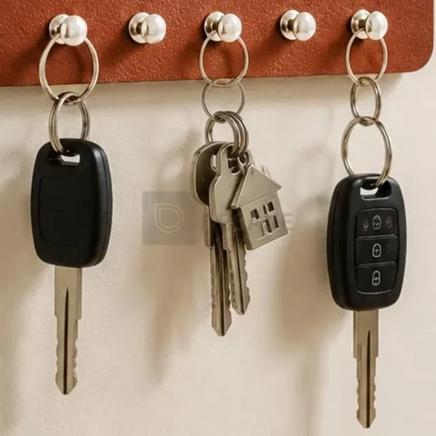 Porta Chaves Mdf Acabamento Em Couro E Frases Personalizadas