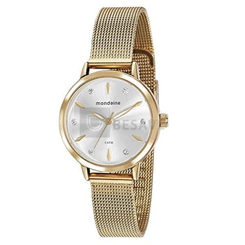 Relógio Mondaine Feminino Dourado Casual Fashion - 76733lpmvde