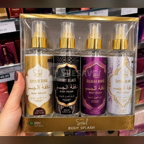 Body Splash Arabe C/4un 200ml Perfume Feminino de Luxo Alta Concentração