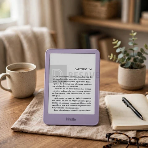 Amazon Kindle 16 GB (modelo mais recente), agora mais fino, mais leve e mais rápido, tela de 6", Cor Roxo ube