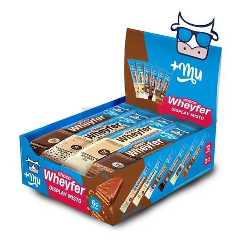 Whey protein +Mu Chocowheyfer em barra de cereais sabor Mix x 300g 12 un