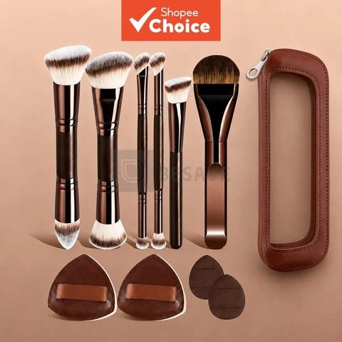 Conjunto De Pincéis De Maquiagem De Alumínio 7/8/11/19 Unidades – Blush Em Pó De Base Sintética Macia, Kit Versátil Pro