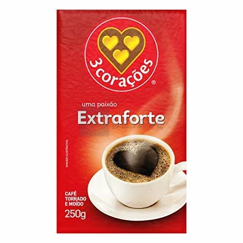 3 Corações Café Torrado E Moído Extra Forte À Vácuo 250G