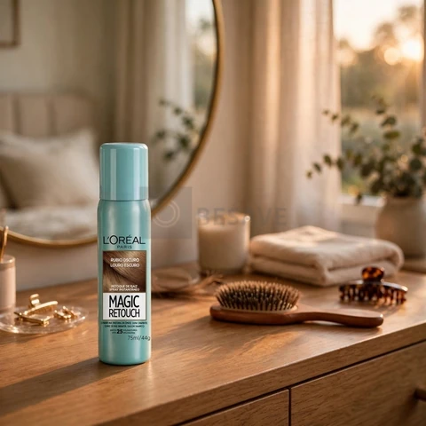 Spray Retoque de Raiz Instantâneo Magic Retouch, L'Oréal Paris, Louro Escuro