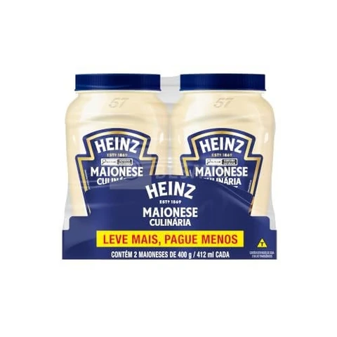 Heinz Pack Maionese Tradicional, 400G - 2 unidades