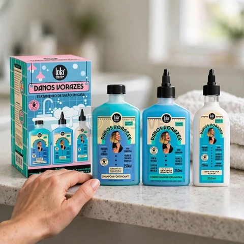 Kit Danos Vorazes (Shampoo + Condicionador + Leave in) - Lola From Rio
