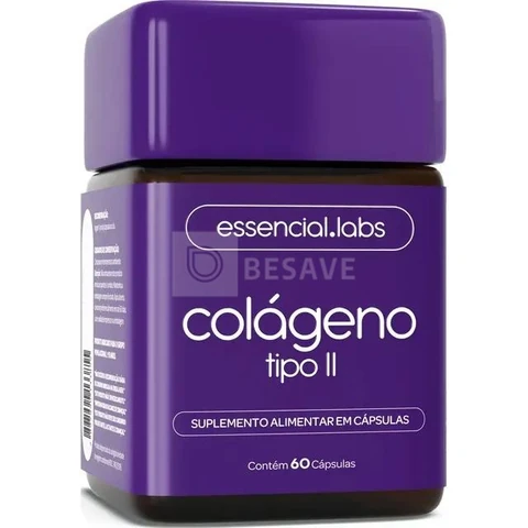 COLÁGENO TIPO 2 com 45mg - Fórmula Exclusiva com Máxima Concentração e Biodisponibilidade - 60 Cápsulas