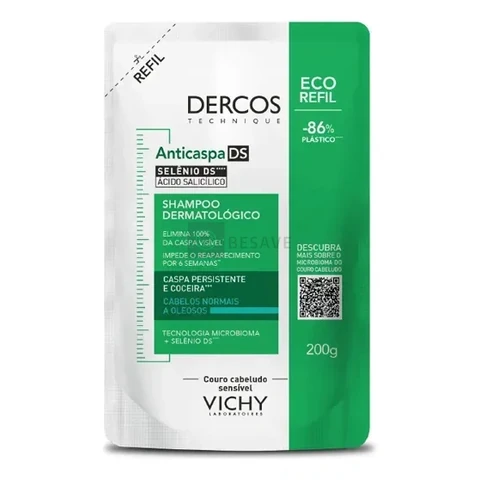 Shampoo Anticaspa Cabelos Normais a Oleosos, Dercos DS Vichy, 200g