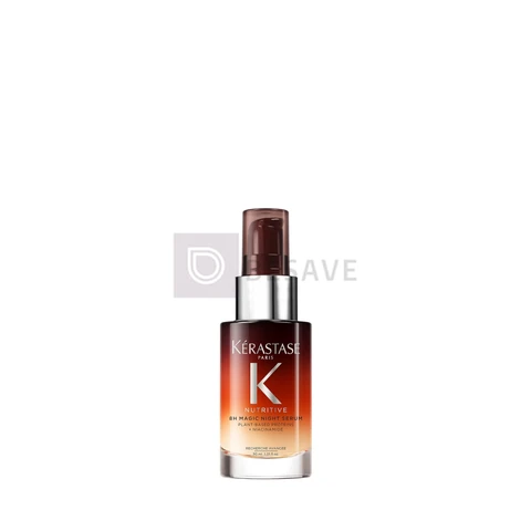 Kérastase Nutritive Sérum Capilar Noturno 8H Magic Night Travel Size Para Cabelos Secos com Nutrição Profunda, Proteção Contra a Fricção do Travesseiro e Cabelos Mais Fortes 30ml