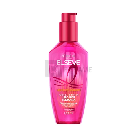 L'Oréal Paris Elseve Sérum Leave-in Liso dos Sonhos com Tecnologia Ativada por Calor, Antifrizz, Protetor Térmico e Barreira Contra Umidade, 100ml