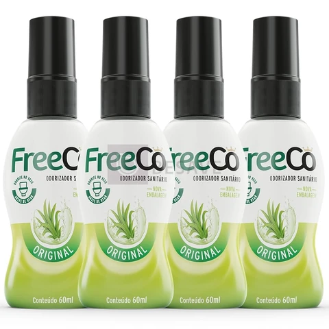 Freecô Bloqueador De Odores Sanitários - Original 60ml Pack com 4 unidades
