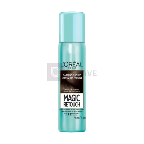 Magic Retouch Spray Retoque De Raiz Instantâneo L'Oréal Paris Castanho Escuro