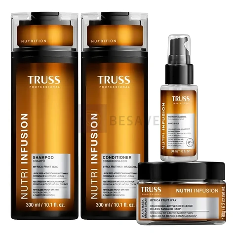 Kit Truss Nutri Infusion Shampoo Condicionador Máscara Óleo