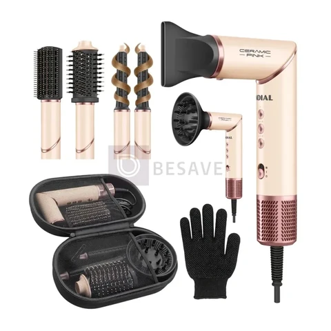 Secador Multifuncional 5 em 1 Mondial Rosa Claro 1500W SM-01-BLDC-CP