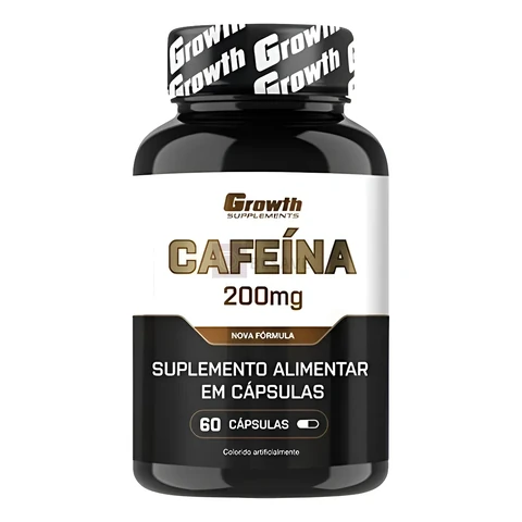 Cafeína 200mg (60 Caps) Termogênico Growth Supplements