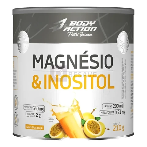 Magnésio Inositol 210g Body Action - Relaxamento Zero Açúcar
