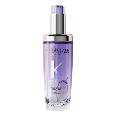Óleo Capilar Kérastase L'Huile Cicagloss Blond Absolu Refilável, Para Cabelos Loiros Danificados, 75 ml