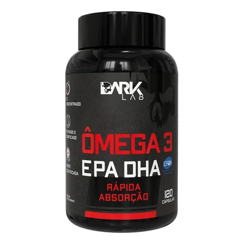 Ômega 3 EPA DHA Dark Lab em cápsula Sem sabor de 120 un