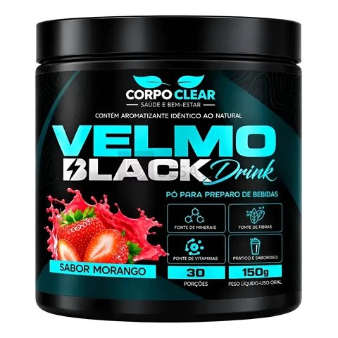 Velmo Black Drink Morango Original