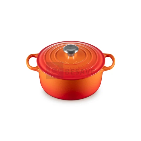Le Creuset Panela Redonda 24 cm Ferro Fundido Esmaltado Signature Laranja