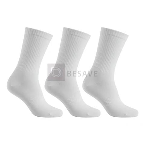 Kit 3 Pares Meias De Classic Cano Médio Masculina Feminina