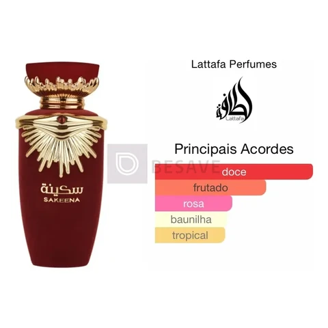 Perfume Sakeena Lattafa Edp Feminino 100ml Original