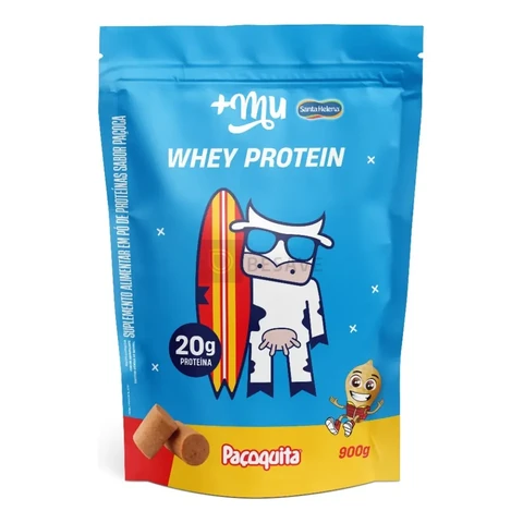 Whey Protein Concentrado +Mu em pó sabor Paçoquinha x 900g