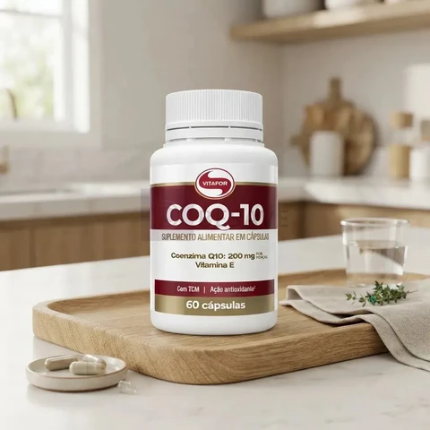 CoQ10 Vitafor Coenzima Q10 200mg em cápsula Sem sabor de 60 un