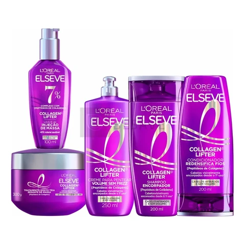 Kit Completo Elseve Collagen Lifter 5 Produtos L`oréal Paris 200ml