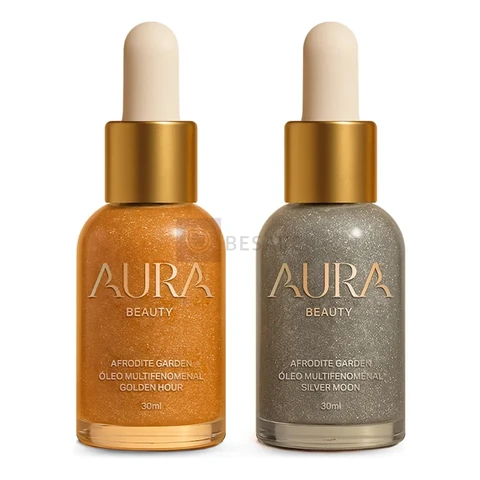 Duo Óleo Iluminador Aura Jade Picon Dourado Prata 2x30ml