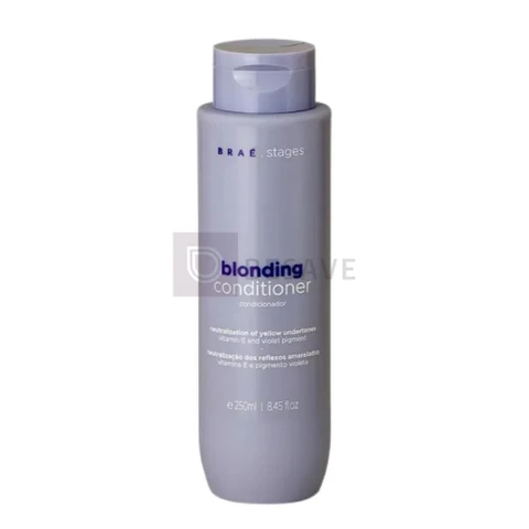 Braé Condicionador Loiro Matizador 250ml - Stages - Neutraliza Amarelo, Hidratação Profunda e Brilho Intenso