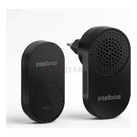 Campainha Intelbras Cik 102 Sem Fio Não Precisa De Bateria ! Preto