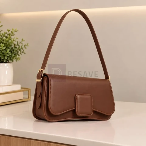 Bolsa Baguete Feminina De Ombro Compacta Casual E Festa