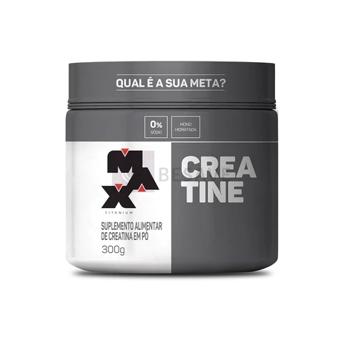 Max Titanium Creatina Pote Monohidratada (300g) 100% Pura