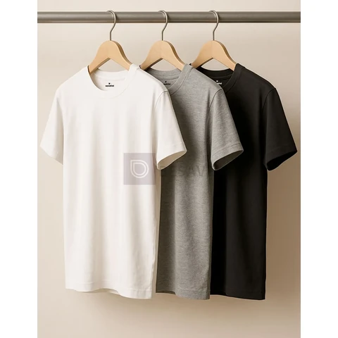 Kit 3 Camisetas Algodão Dia Dia Sandrini Básica Conforto