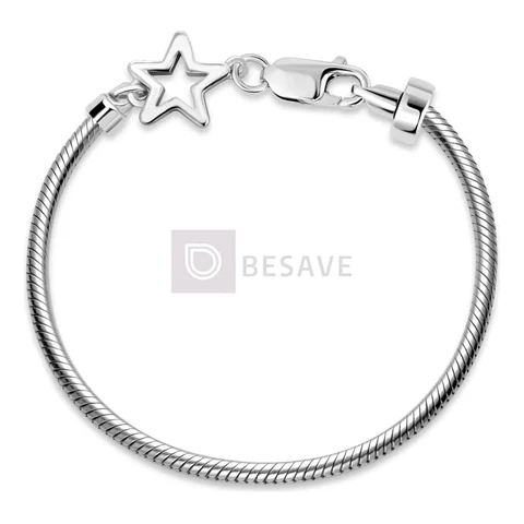 Pulseira Life Estrela Em Prata 925