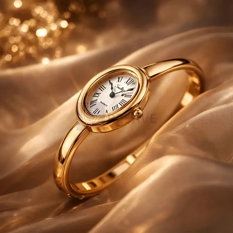 Relógio Feminino Bracelete Pequeno Elegante Oval Vintage