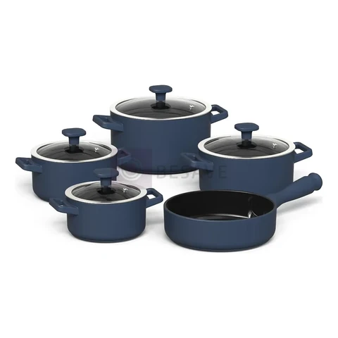 Jogo De Panelas De Cerâmica Ceraflame Aura 5 Pcs - Indigo