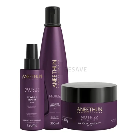 Aneethun Kit Completo No Frizz Cabelo Liso Sem Frizz