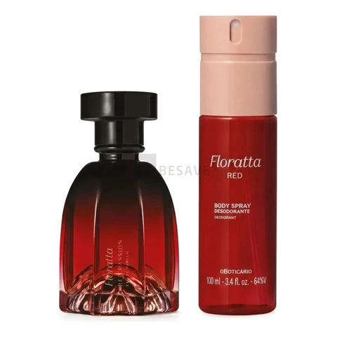 Floratta Red: Eau De Parfum Passion 75 mL + Body Spray