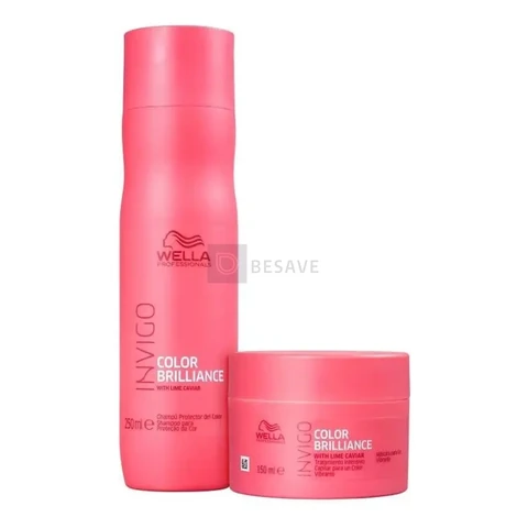 Kit Wella Invigo Color Brilliance: Shampoo 250ml e Máscara 150ml para Cabelos Coloridos