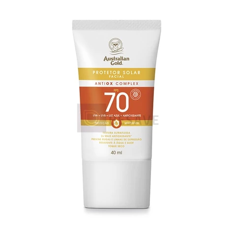 Australian Gold Protetor Facial Antiox Complex Ultra Fluido FPS 70, 40 mL