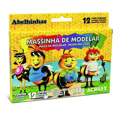 Massa de Modelar 12 Rolos Acrilex