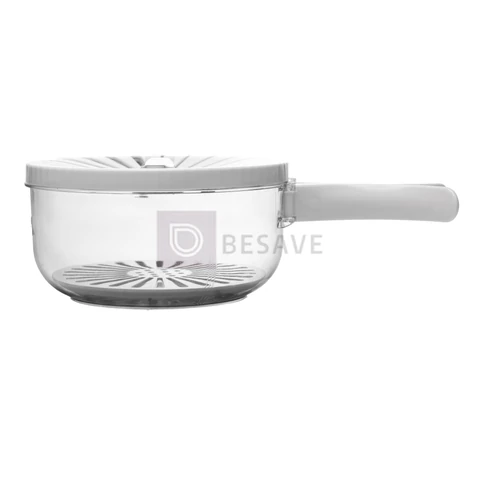 LYOR - Cesta de Drenagem com Cabo Dobrável 15cm x 15cm x 8,5cm Branca Plástico