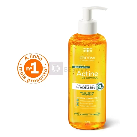 Gel de Limpeza Facial Darrow Actine Oil Control Pele Mista Oleosa 400g