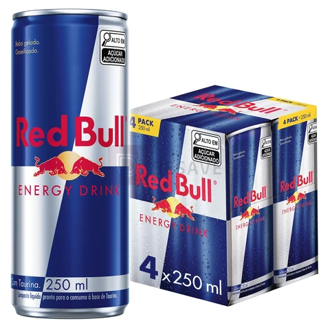 Red Bull Energético, Energy Drink, 250ml, 4 latas