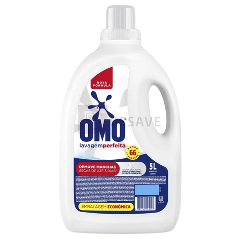 Omo Sabão Líquido Lavagem Perfeita 5l - Tampa pode Variar