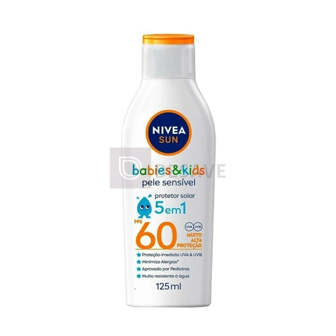 Protetor Solar Nivea Sun Kids & Babies, FPS 60, 125ml