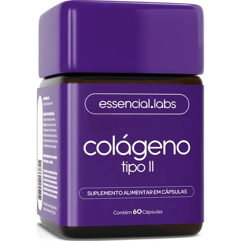 COLÁGENO TIPO 2 com 45mg - Fórmula Exclusiva com Máxima Concentração e Biodisponibilidade - 60 Cápsulas