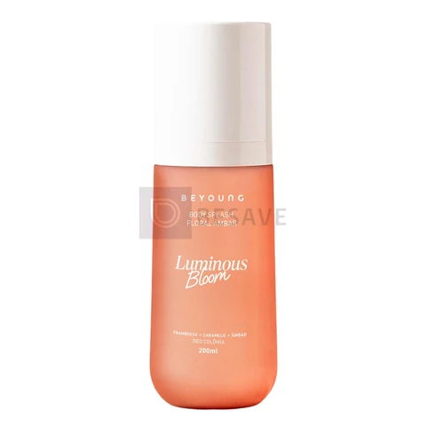 Beyoung - Body Splash Luminous Bloom 200ml | Colônia corporal floral âmbar | Fragrância sofisticada para todo o corpo
